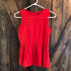 Madewell Red Peplum Top